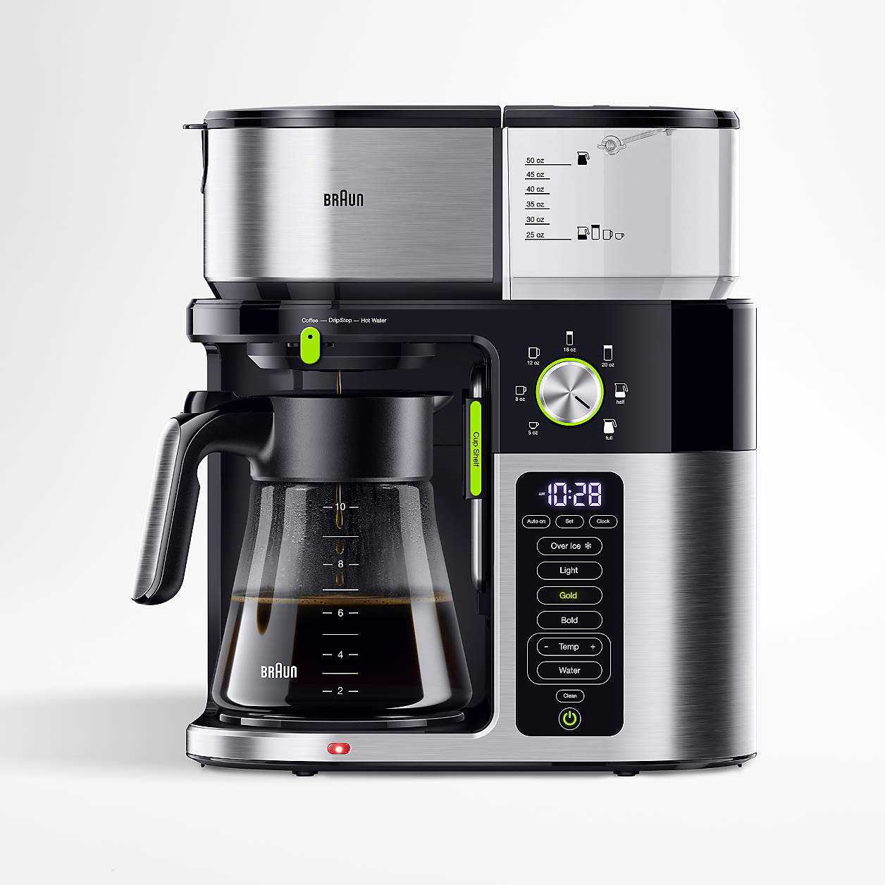Braun Stainless Steel MultiServe Coffee Maker + Reviews Crate & Barrel