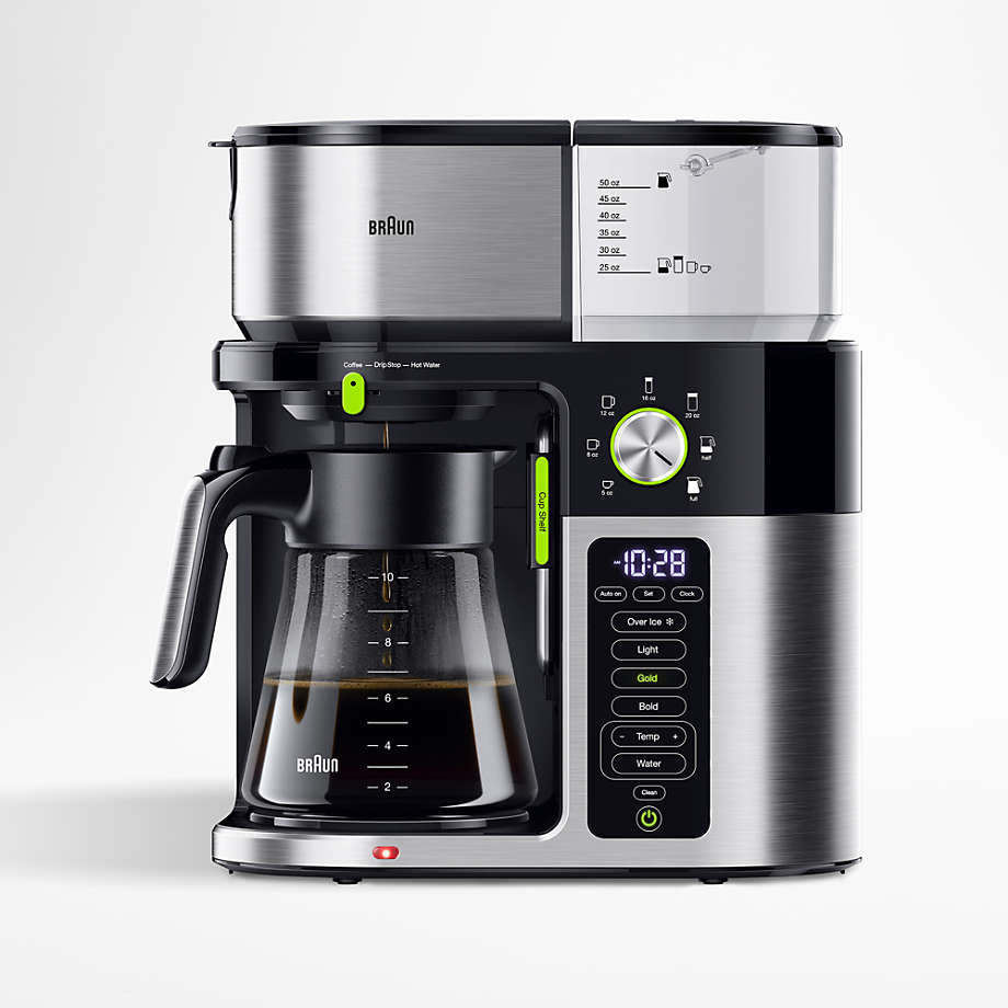 Braun Stainless Steel MultiServe Coffee Maker + Reviews Crate & Barrel