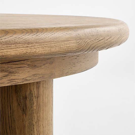 Breckenridge 48"-66" Weathered Rustic Oak Wood Round Extendable Dining Table