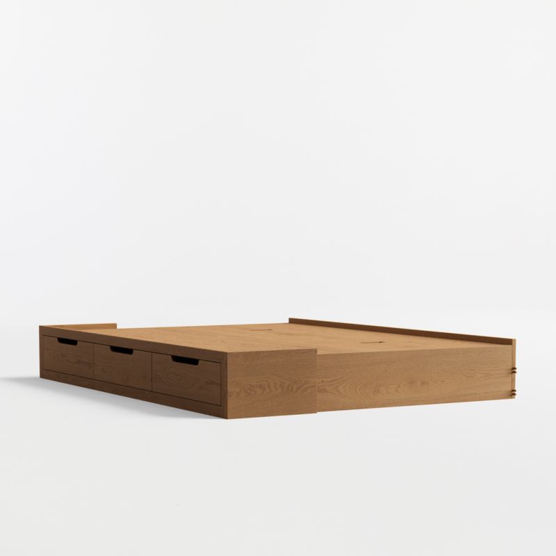 Bridgeman Hazelnut Wood Full Kids Storage Trundle Bed - image 2 of 4