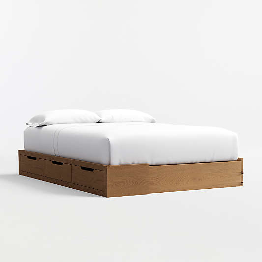 Bridgeman Hazelnut Wood Full Kids Storage Trundle Bed