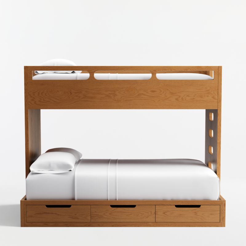 Bridgeman Hazelnut Wood Twin Over Full Kids Bunk Bed - image 2 of 7