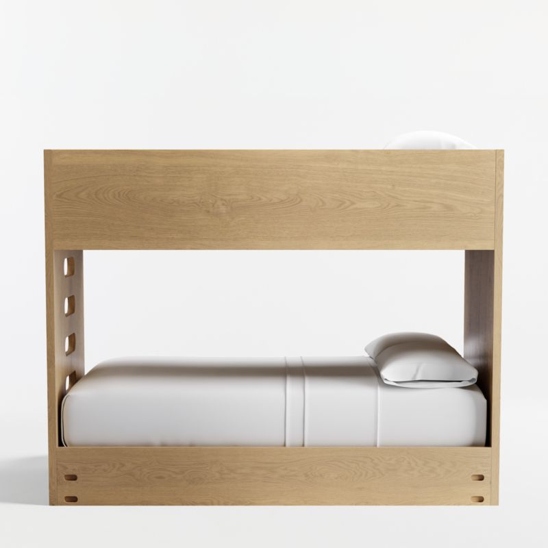 Bridgeman Natural Oak Wood Twin Over Full Kids Bunk Bed - image 3 of 6