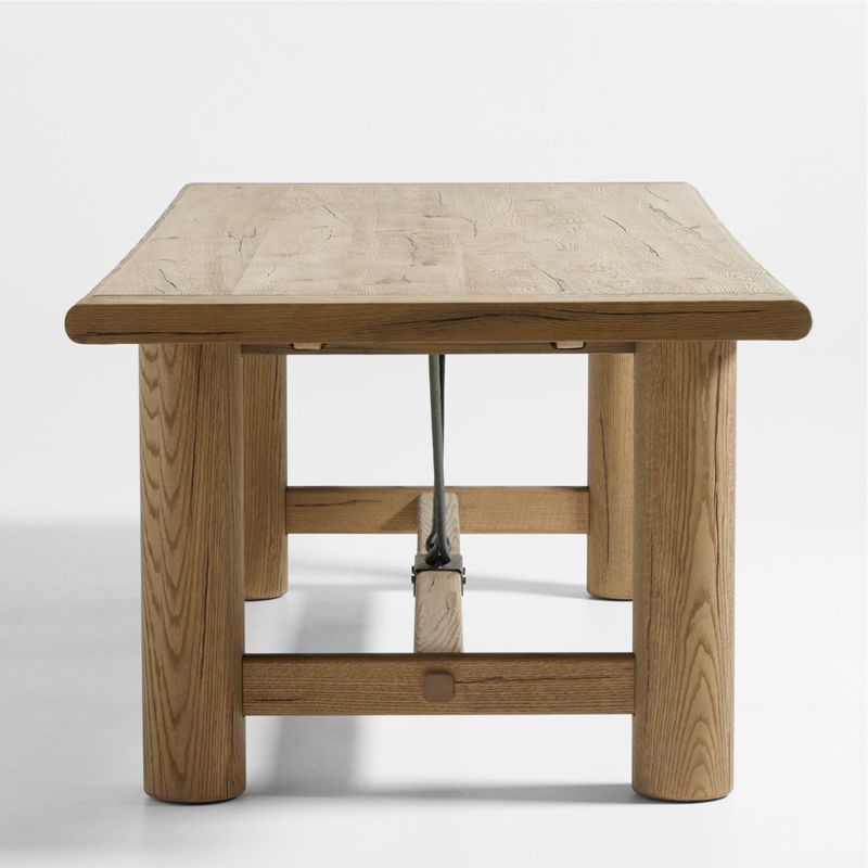 Breckenridge 100"-126" Weathered Rustic Oak Wood Extendable Dining Table