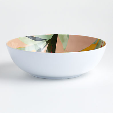 View Breezy Melamine Palm Leaf Serving Bowl details