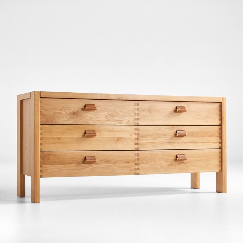 Bremond 6-Drawer Oak Dresser - image 4 of 9