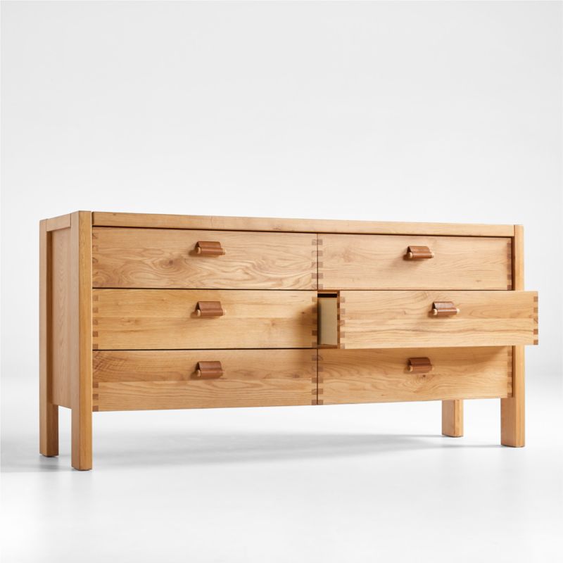 Bremond 6-Drawer Oak Dresser - image 5 of 9