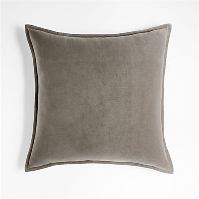 View Frost 20 Washed Organic Cotton Velvet Pillow with Down-Alternative Insert. details