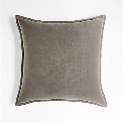 Frost 20" Washed Organic Cotton Velvet Pillow Cover