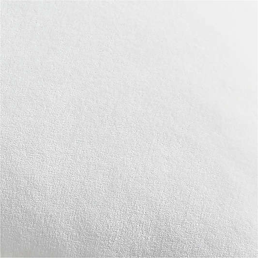 Ivory 20"x20" Washed Organic Cotton Velvet Throw Pillow