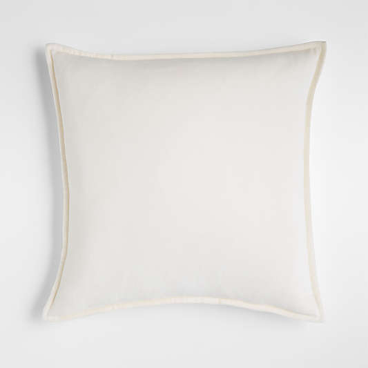 Decorative Pillows And Throws Crate Barrel Canada   Brenner 20 Ivory Velvet Pillow 