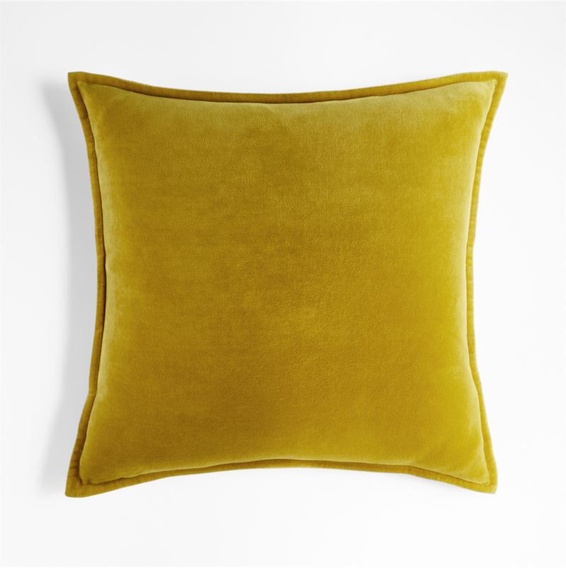 Ochre velvet outlet pillow