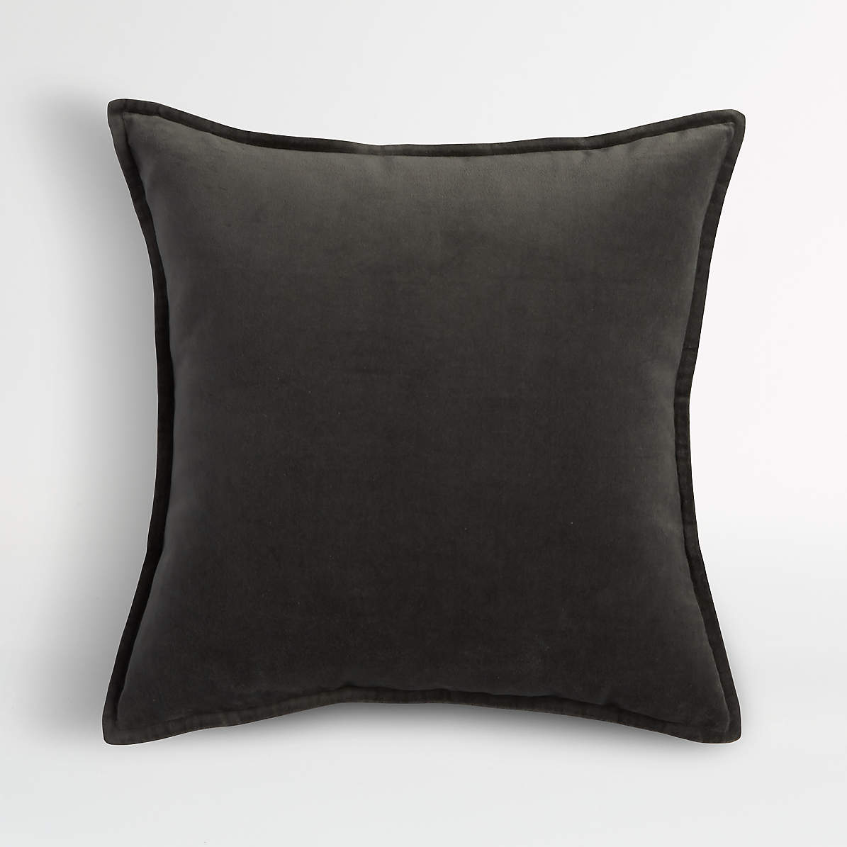 Brenner Charcoal Velvet Pillow Crate And Barrel