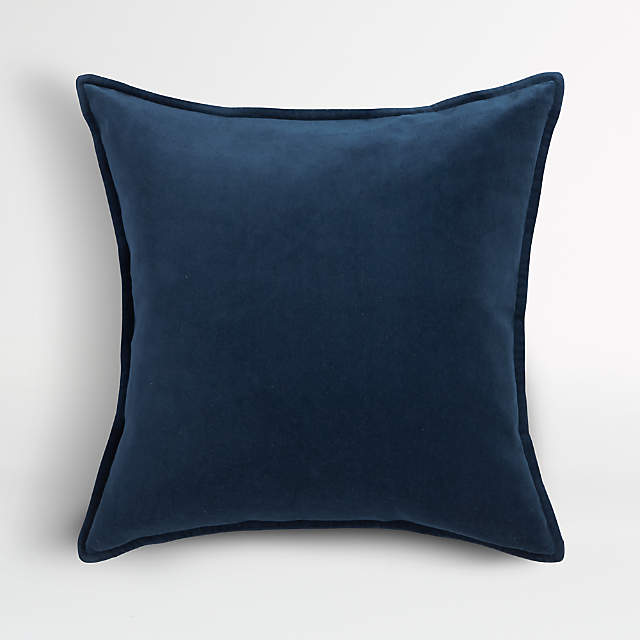 Moss 20x20 Square Washed Cotton Velvet Decorative Throw Pillow