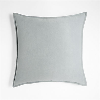 View Quarry 20"x20" Washed Organic Cotton Velvet Throw Pillow with Down-Alternative Insert details