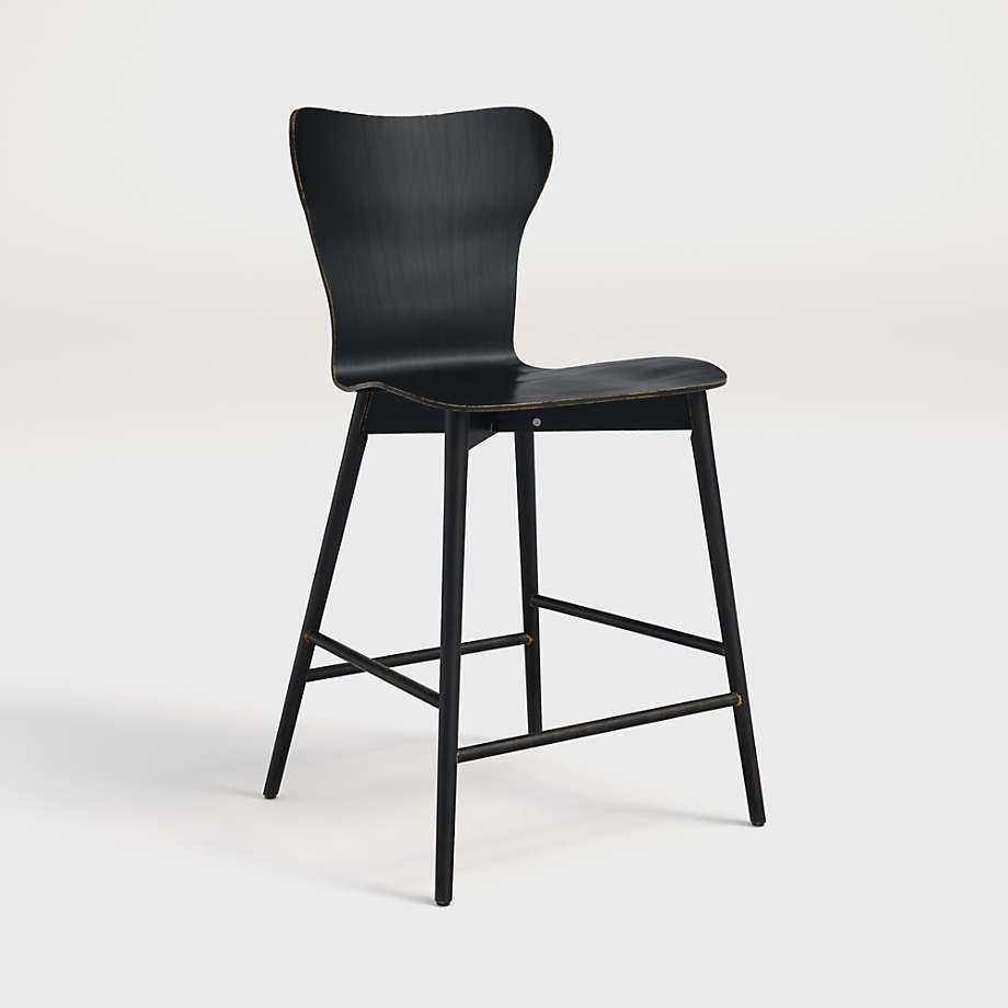 Brera Bruno Black Bar Stool Reviews Crate Barrel