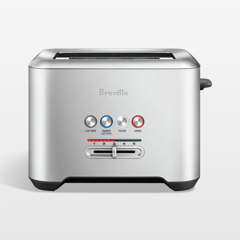 Breville A Bit More 2 Slice Toaster in Brushed Stainless Steel Reviews Crate Barrel Canada