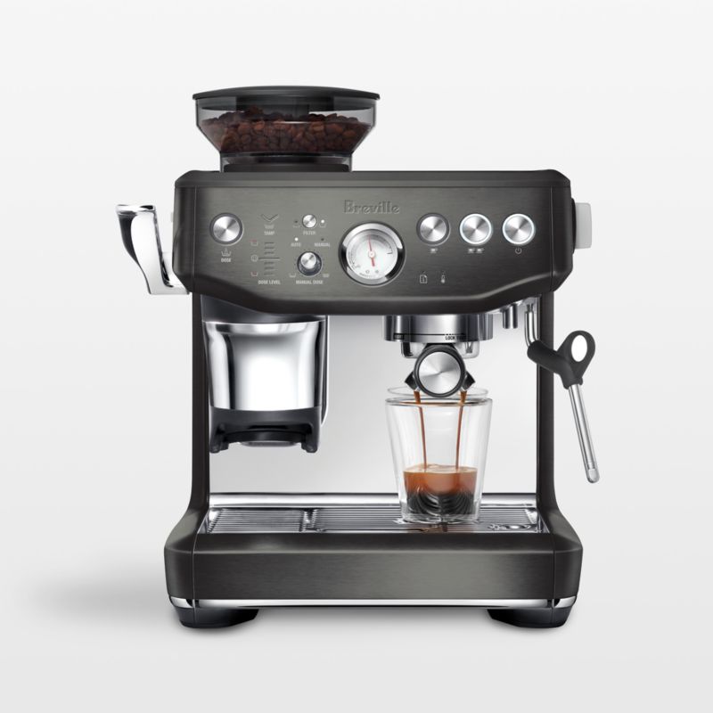 Breville ® Barista Express Impress Espresso Machine in Black Stainless Steel