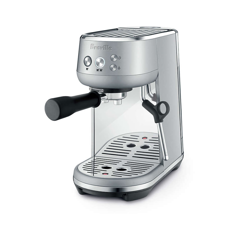 Breville Bambino Plus Automatic Espresso Machine in Black Steel