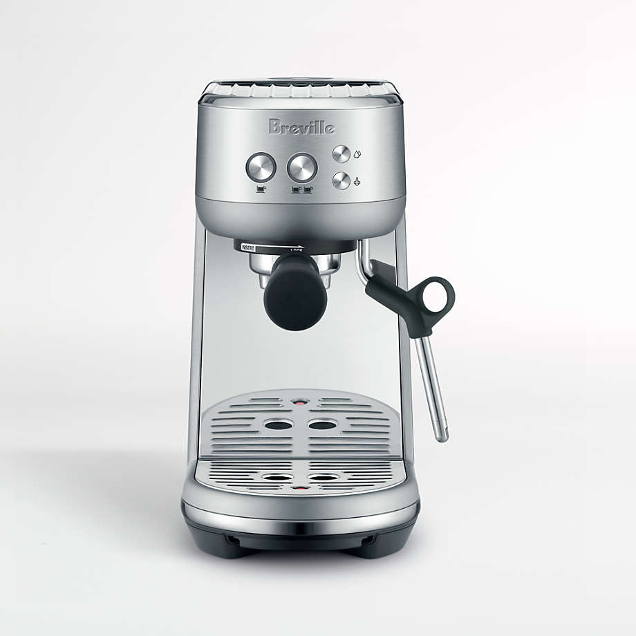 Breville Brushed Stainless Bambino Steel Espresso Machine with Steam Wand + Reviews | Crate & Barrel