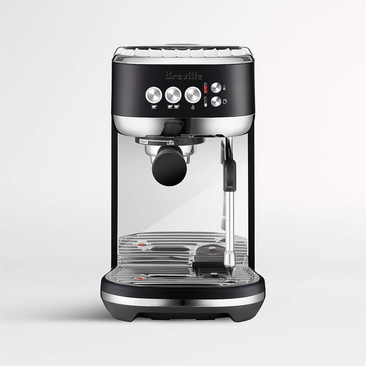 Breville Bambino Plus Black Truffle Espresso Machine with Steamer Wand