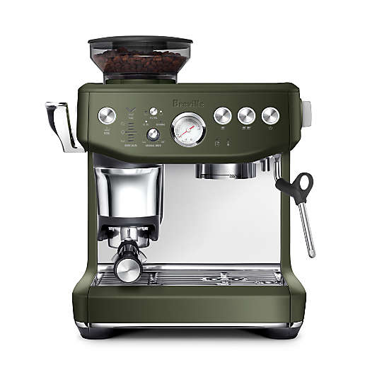 Breville ® Barista Express ® Impress Espresso Machine in Olive Tapenade