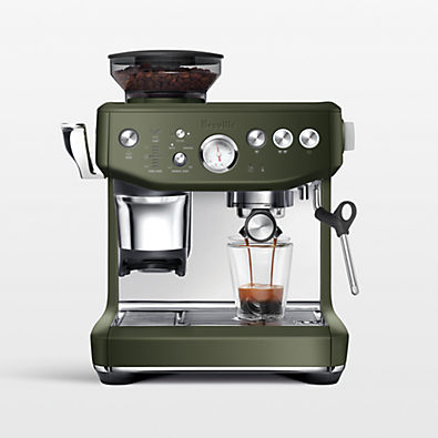 View Breville ® Barista Express ® Impress Espresso Machine in Olive Tapenade details