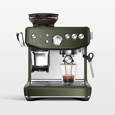 Breville ® Barista Express ® Impress Espresso Machine in Olive Tapenade