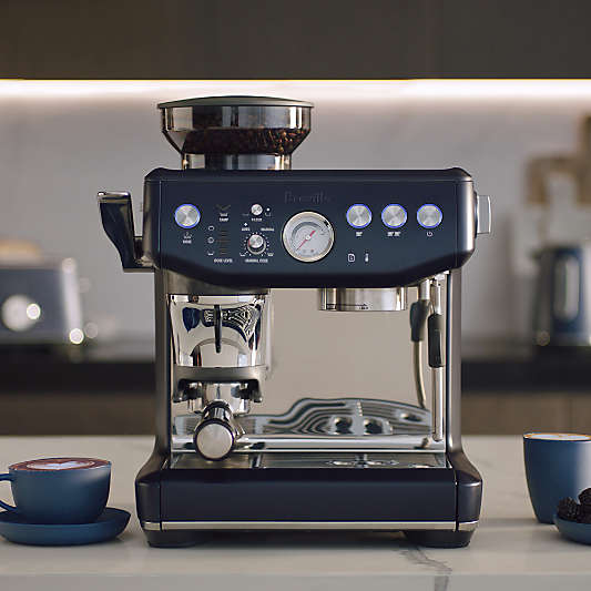 Breville ® Barista Express ® Impress Espresso Machine in Damson Blue