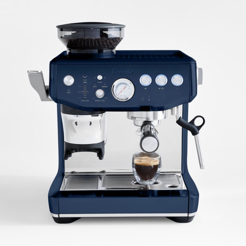 Breville the Barista Express Impress Espresso Machine Damson Blue  BES876DBL1BNA1 - Best Buy