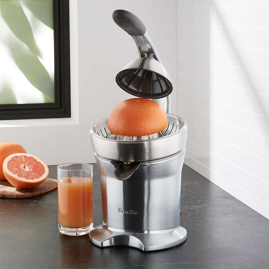 Breville Die-Cast Brushed Stainless-Steel Electric Citrus Press Citrus Juicer