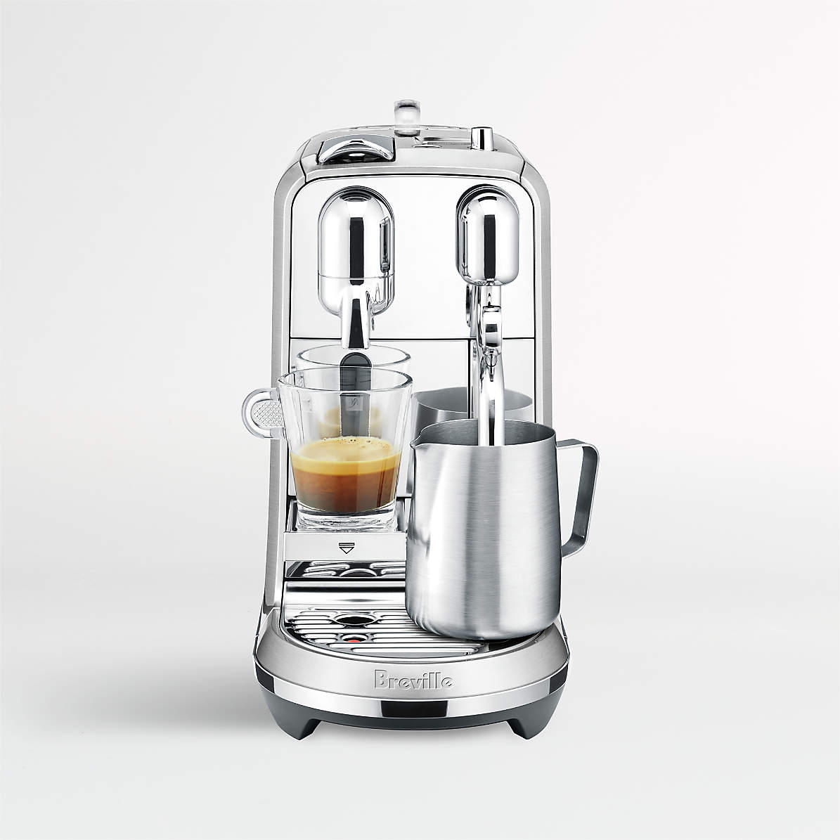 Nespresso by Breville Brushed Steel Creatista Plus Espresso Machine + Reviews | Crate & Barrel