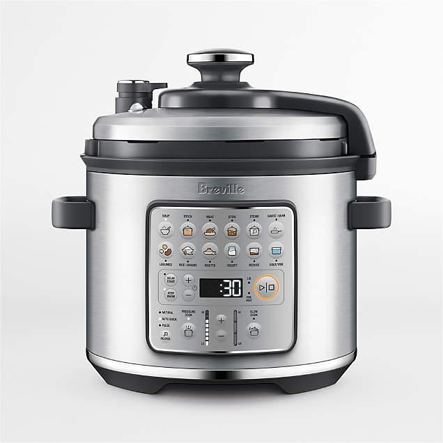 Breville 6Quart Pressure Cooker Fast Slow Cooker + Reviews Crate