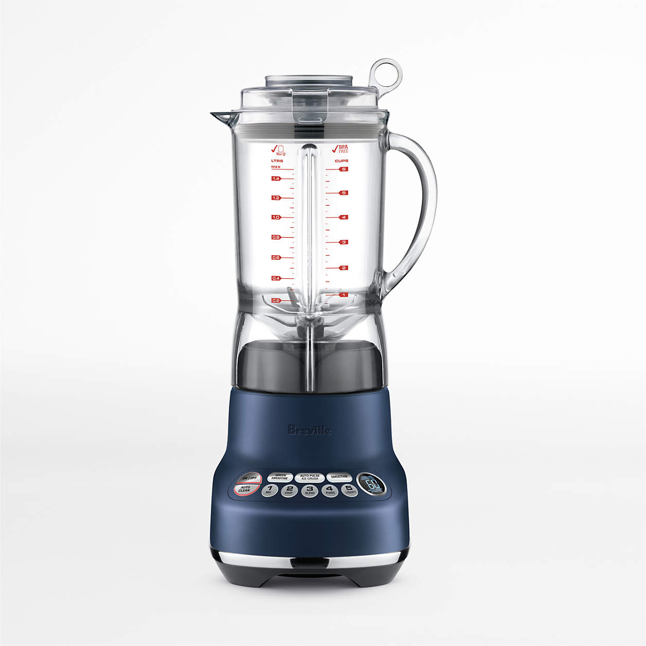 Breville Damson Blue Fresh & Furious Blender Crate & Barrel