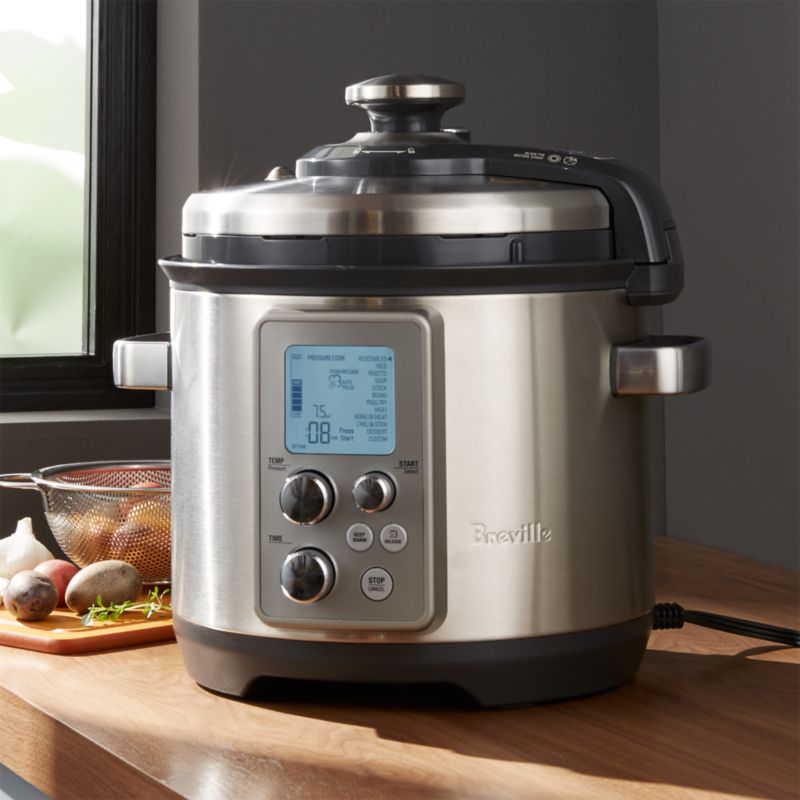 Breville 6 Quart Pressure Cooker Fast Slow Cooker Reviews Crate Barrel