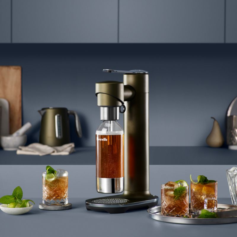 Breville ® InFizz Fusion Sparkling Beverage Maker with CO2 Canister in Olive Tapenade - image 2 of 6