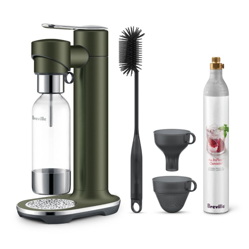 Breville ® InFizz Fusion Sparkling Beverage Maker with CO2 Canister in Olive Tapenade - image 4 of 6