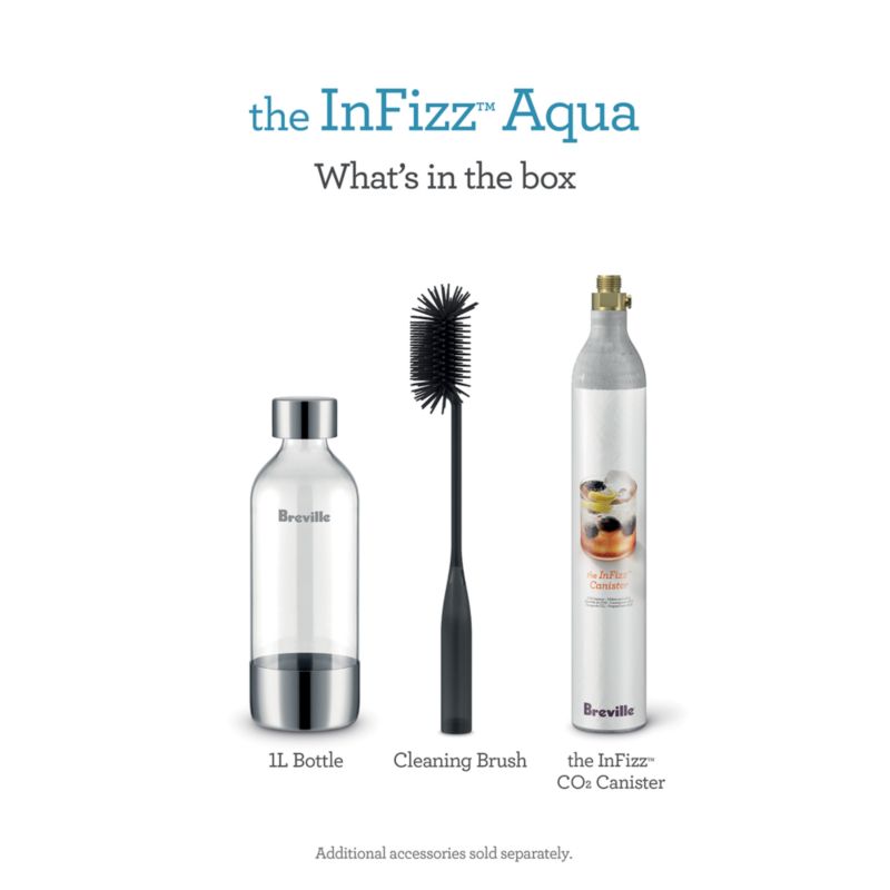 Breville ® InFizz Aqua Sparkling Water Maker with CO2 Canister in Stainless Steel - image 7 of 7