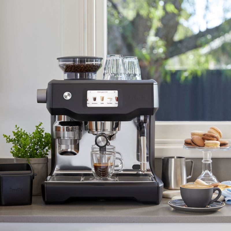 Breville Oracle Touch Black Truffle Espresso Machine with Steamer Wand