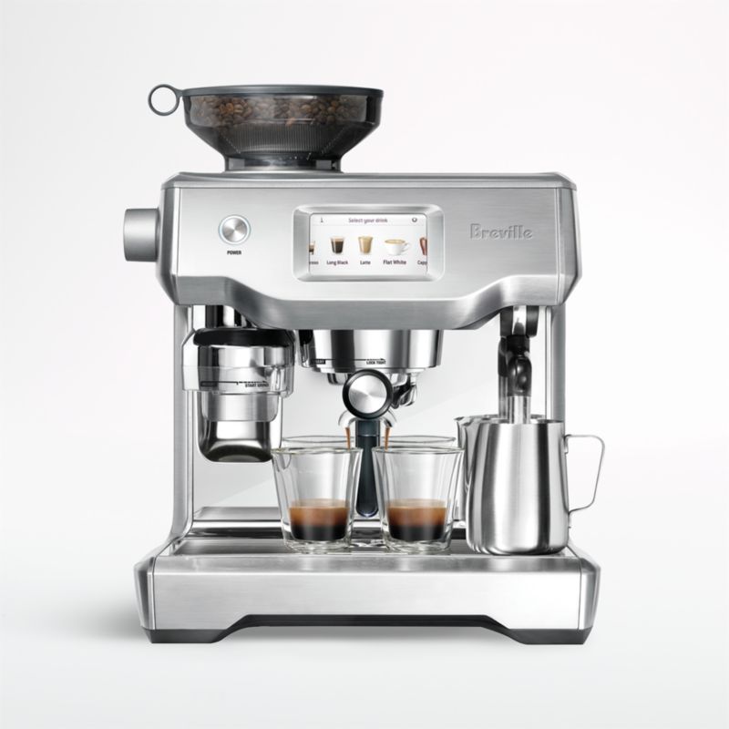 Breville Oracle Touch Brushed Stainless Steel Espresso Machine with Steamer Wand + Reviews | Crate & Barrel