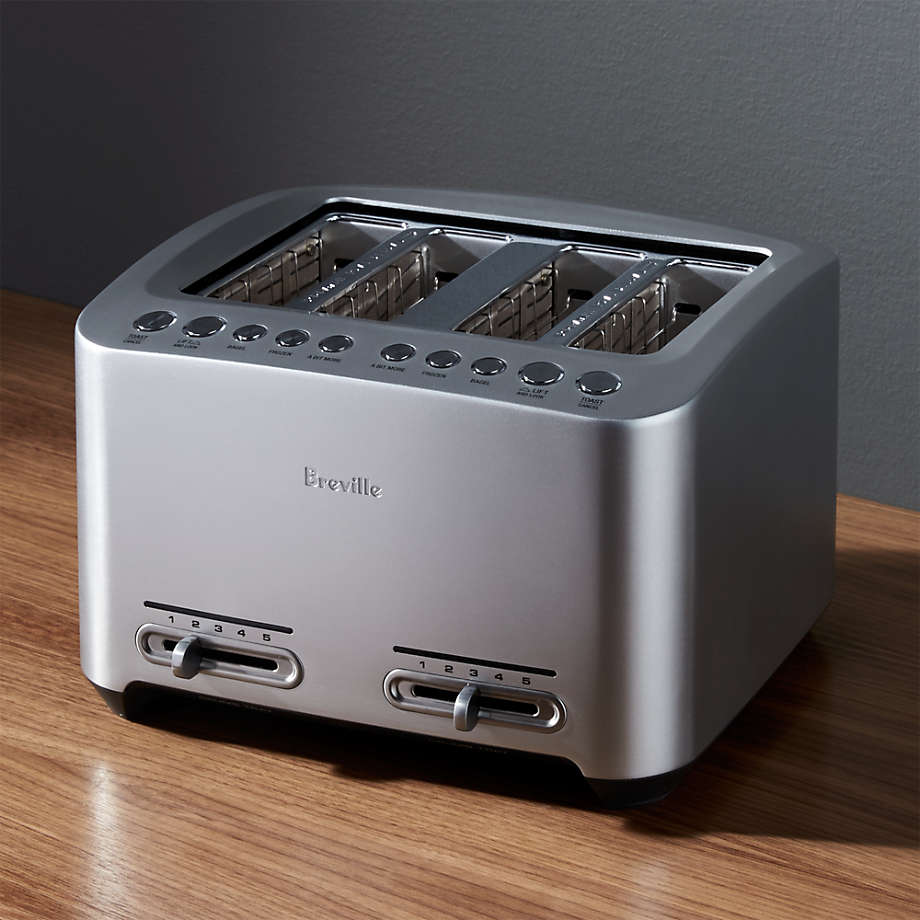 Breville SmartToaster 4-Slice Toaster + Reviews | Crate & Barrel