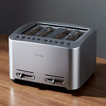 Breville SmartToaster 4-Slice Toaster + Reviews | Crate & Barrel
