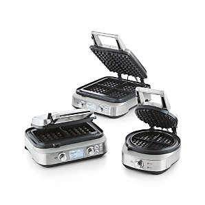 Dash Snowman Mini Waffle Maker with Ceramic Non-Stick Plates | Crate & Barrel