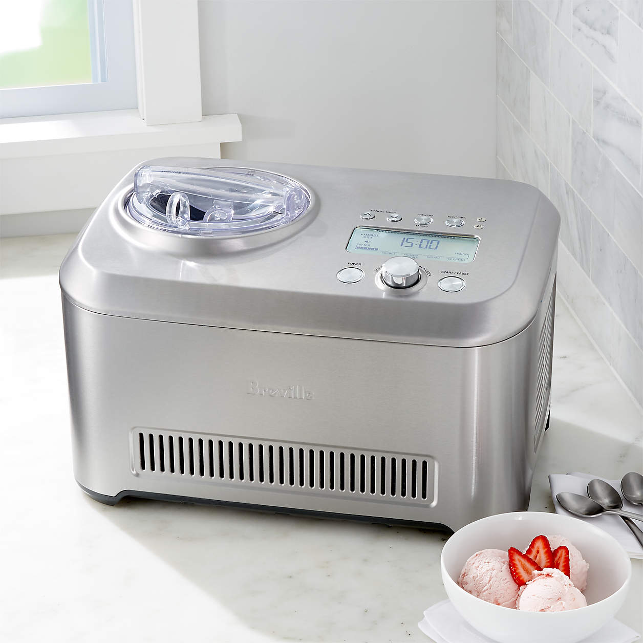 Breville Smart Scoop Ice Cream Maker + Reviews Crate & Barrel