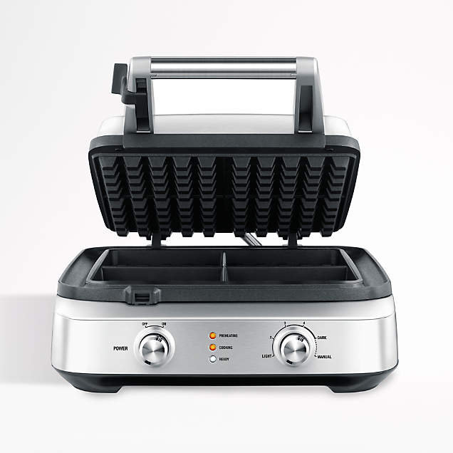 Breville NoMess Waffle Round Waffle Maker + Reviews Crate & Barrel