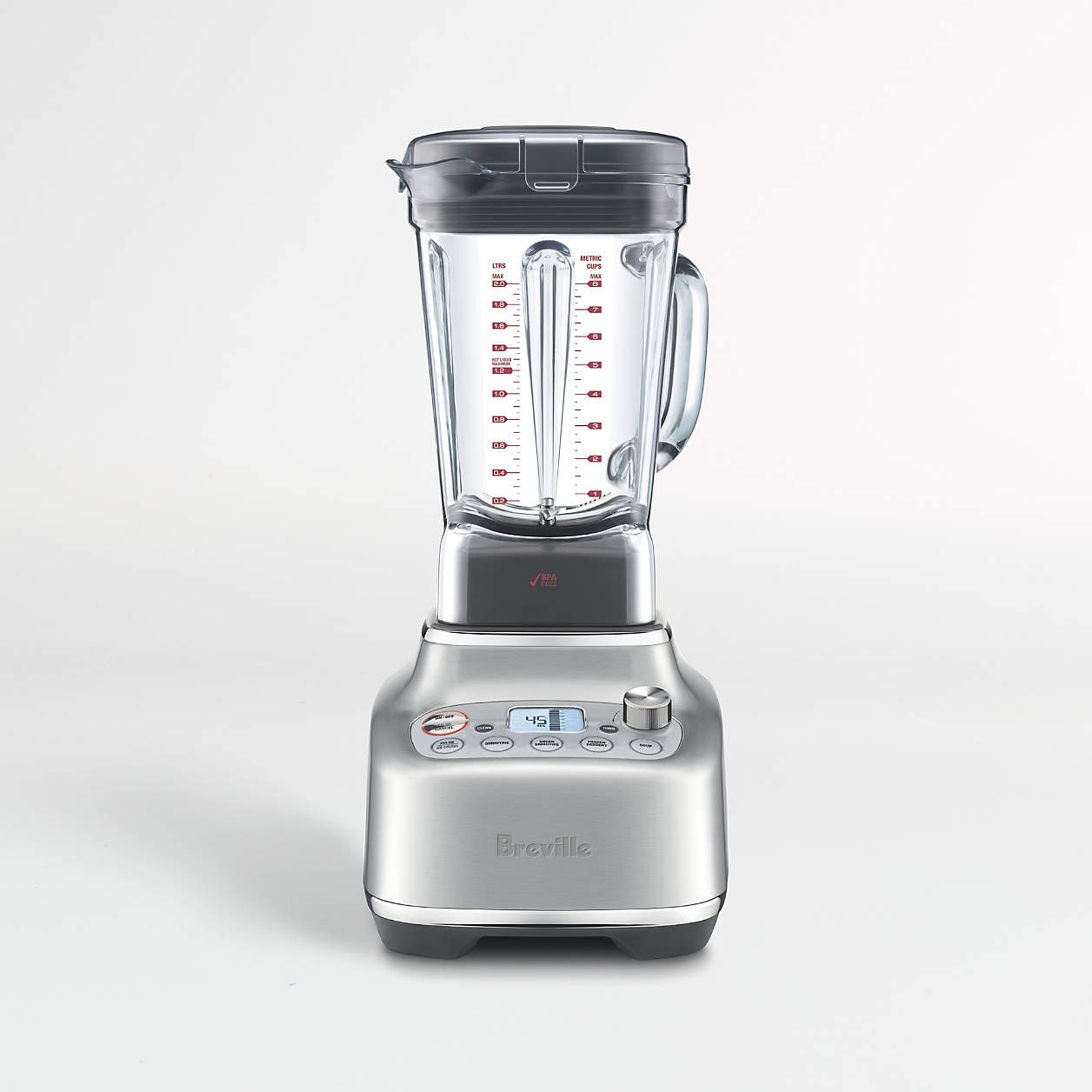 Breville Super Q Brushed Stainless Steel Blender + Reviews Crate