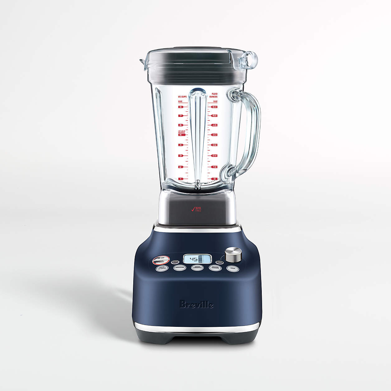 Breville Super Q Damson Blue Blender + Reviews Crate & Barrel