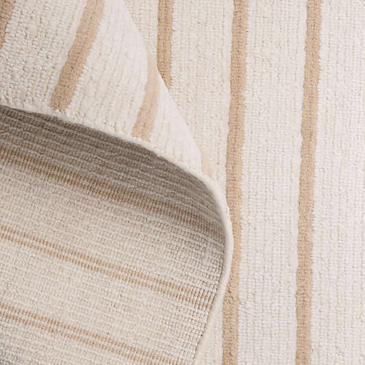 Brighton Wool Handwoven Ivory Rug Swatch 12"x18"