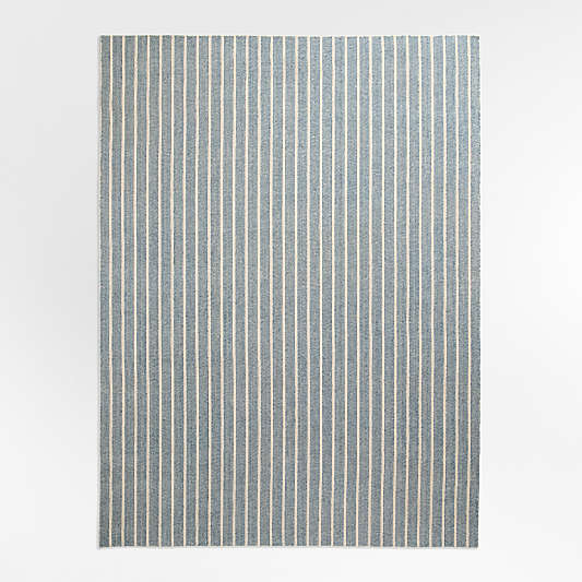 Brighton Wool Handwoven Light Blue Rug