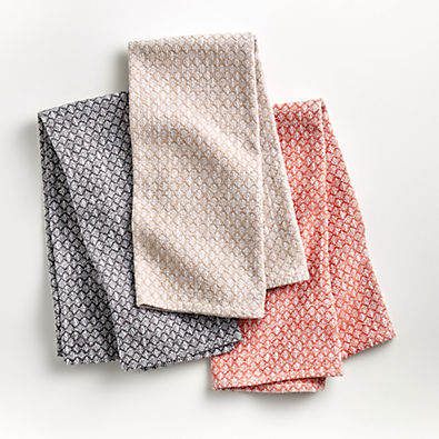 View Bria Melon Dish Towels, Set of 3 details